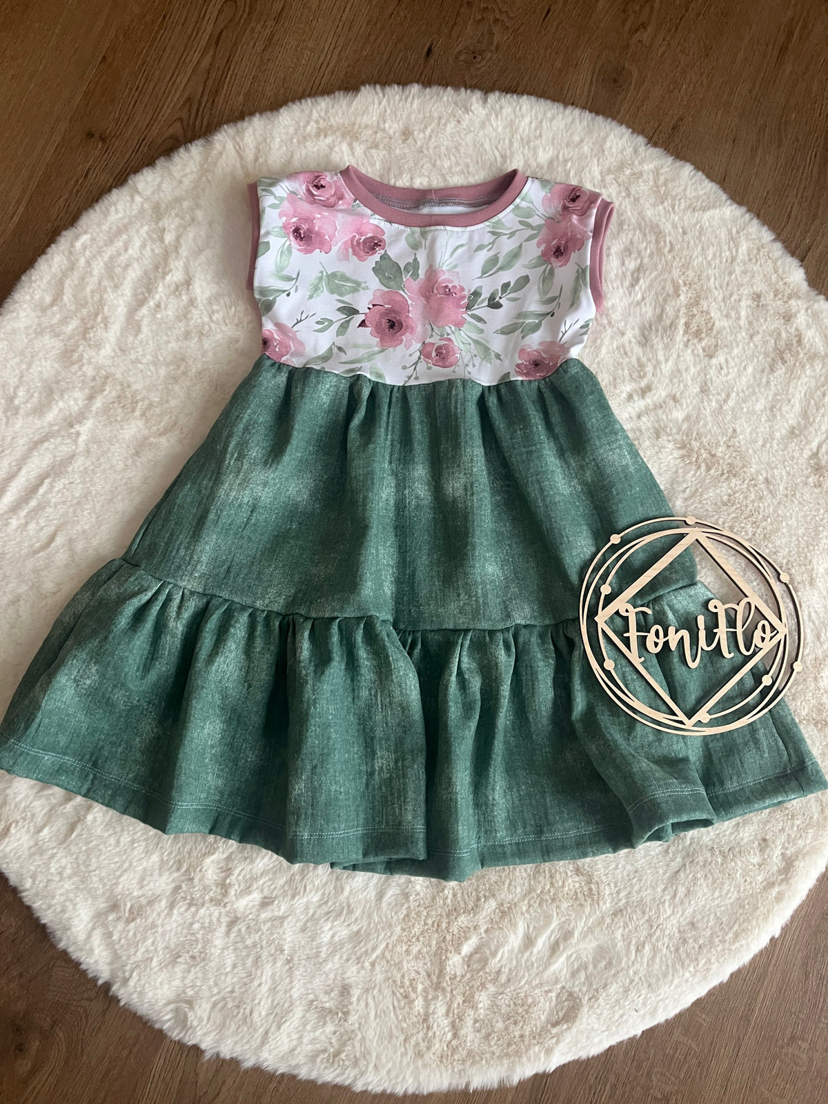Sommerkleid Rose Olive Gr. 110