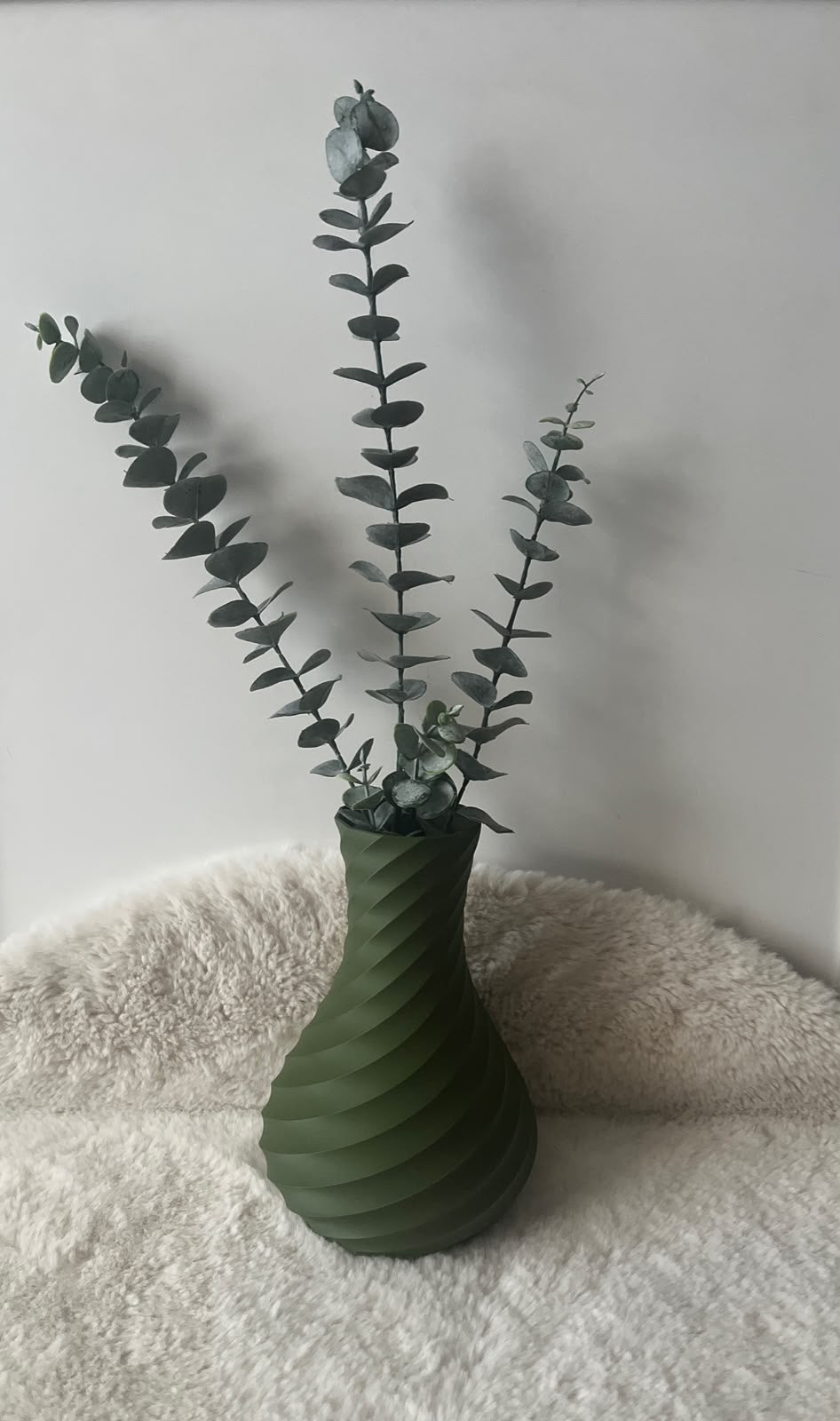 Spiralvase 20 cm Olive