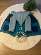 Walkjacke Petrol/Blau Wal Gr. 104 – Detail